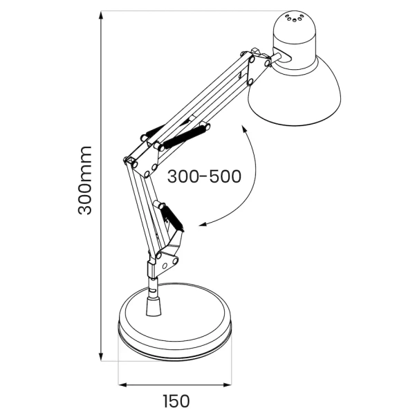 Regulowana biurkowa lampa NEXA BLACK ML1638 metalowa czarna