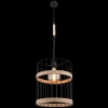 Skandynawska LAMPA wisząca HALIA 15673H1 Globo tuba OPRAWA metalowa ZWIS okrąły loftowy brązowy czarny