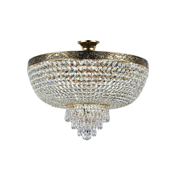 Glamour LAMPA plafon PALACE DIA890-CL-06-G Maytoni sufitowa OPRAWA kryształowa plafoniera pałacowa mosiądz