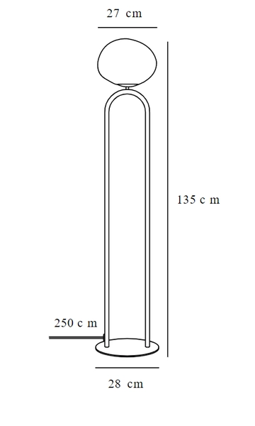 Lampa podłogowa Shapes 2120074035 Nordlux kula ball mosiądz