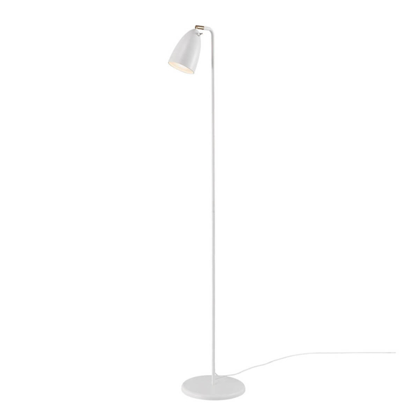 Lampa podłogowa do salonu Nexus 2020644001 metalowa z wtyczką biały