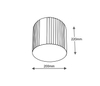 Lampa sufitowa tuba ZAMA 1129 Shilo metalowy plafon okrągły czarna