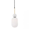 Szklana wisząca lampa 22215 marmurowa do salonu nad stół biała