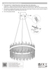 Żyrandol pierścień L&-181908 Light& do salonu glamour złoty