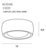LAMPA sufitowa KODAK C0135 Maxlight natynkowa OPRAWA okrągła LED 8W 3000K plafon biały