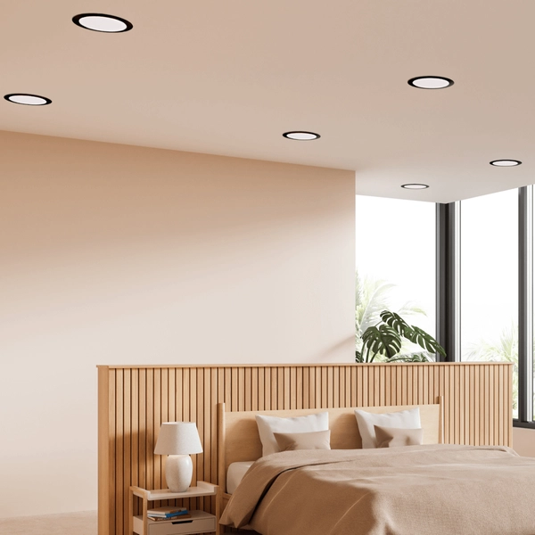 Okrągła oprawa sufitowa RIGEL LED 324122 14W 4000K podtynkowa czarna