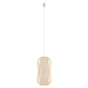 Zwisająca lampa Puket 11162 gniazdo japandi cage bambusowa metalowa biała