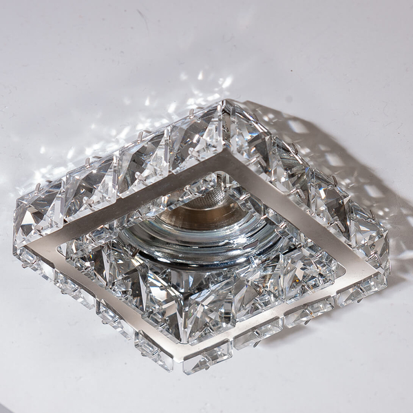 Lampa podtynkowa Ester AZ4410 do salonu z kryształkami chrom