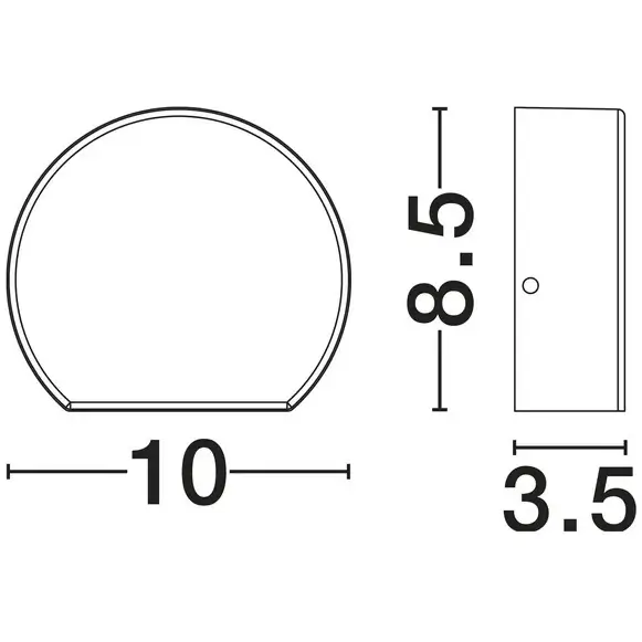 Ścienny zaokrąglony kinkiet zewnętrzny SARDIRA LE75309 LED 4W 3000K IP54 biały