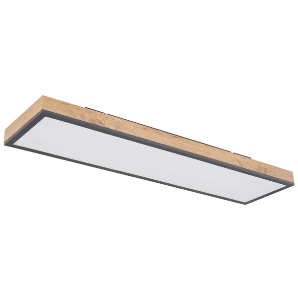 Nowoczesna LAMPA sufitowa DORO 416080WD4 Globo salonowa LED 24W 3000K prostokątny drewno