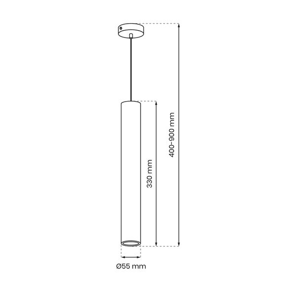 Lampa podłużna wisząca Hudson MLP8798 klasyczna czarna