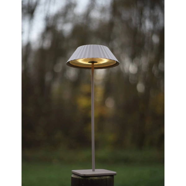 Lampa stołowa na taras MUFFIN T0065 LED 2,2W 2700K IP44 beżowa