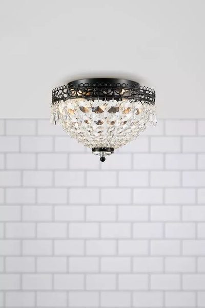 Glamour lampa sufitowa Joline crystals czarna przezroczysta