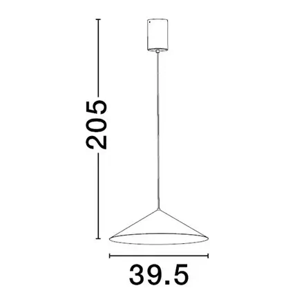 Stożkowa wisząca lampa ZOLBINO LE45422 LED 12W 3000K czarny