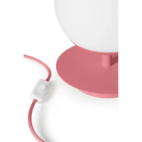 Lampa stolikowa do biura PLAAT ST PLS188P1 szklana różowa