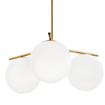 Salonowa lampa wisząca Venus ST-5026-3 BRASS Step szklane kule mosiądz