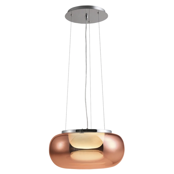 Ledowa lampa wisząca Galactic AZ3161 Azzardo 18W 3000K miedziana