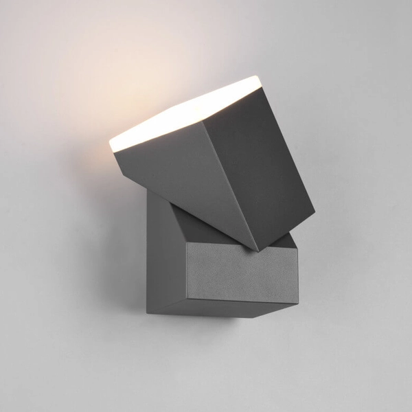 Zewnętrzna lampa ścienna HADOR DL142270660 LED 7W 3000K IP54 antracyt