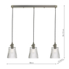 Jadalniana lampa wisząca Hadano HAD3661-05 Dar Lighting nad wyspę chrom