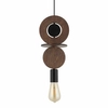Zwisająca lampa nad stół Drops 11175 okręgi drewniana czarna
