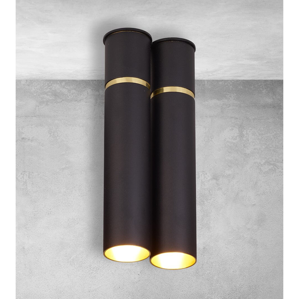 Lampa sufitowa Lynx MZ5006 Milagro sople rurki do salonu czarny złoty