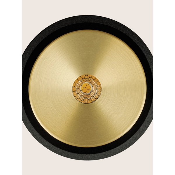 Stożkowa lampa wisząca 25347 LED 9W 3000K metalowa czarna złota