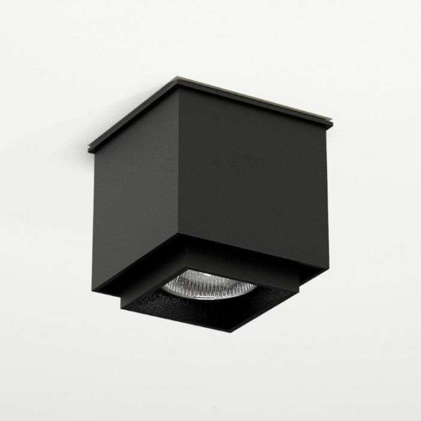 Downlight LAMPA plafon KAZO 1107 Shilo natynkowa OPRAWA reflektorowa do łazienki kostka cube czarna