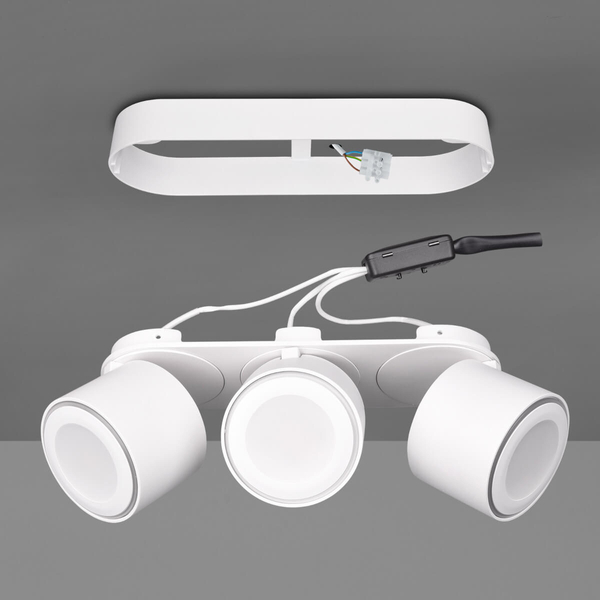 Potrójna lampa sufitowa TAURUS 652910331 Trio LED 5W 3000K biała