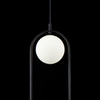 Modernistyczna LAMPA wisząca RING MOD013PL-02B Maytoni metalowa OPRAWA szklane kule balls zwis czarny
