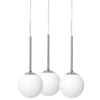 Wisząca LAMPA modernistyczna LAMIA 11036303 Kaspa szklana ORPAWA kaskada ZWIS kule balls chrom białe