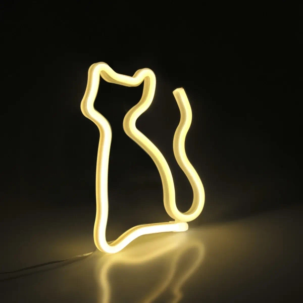 Dziecięca lampa ścienna NEON 327093 LED 3W kot barwa biała ciepła
