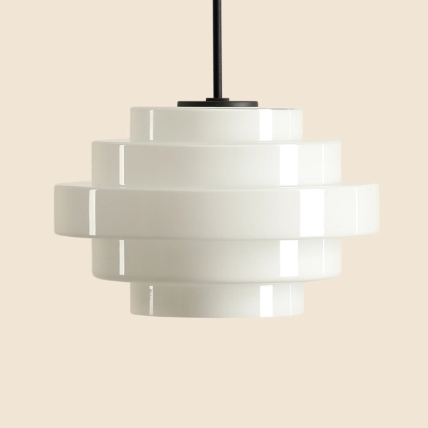 Lampa wisząca do salonu Filo Milky 9002PL_G1_S biała czarna