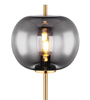 Modernistyczna lampa podłogowa BLACKY I 15345SMM Globo metal szkło mosiądz
