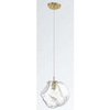 Wisząca lampa ROCK P0488-01B-U8AC szklana kamień złoty przezroczysty