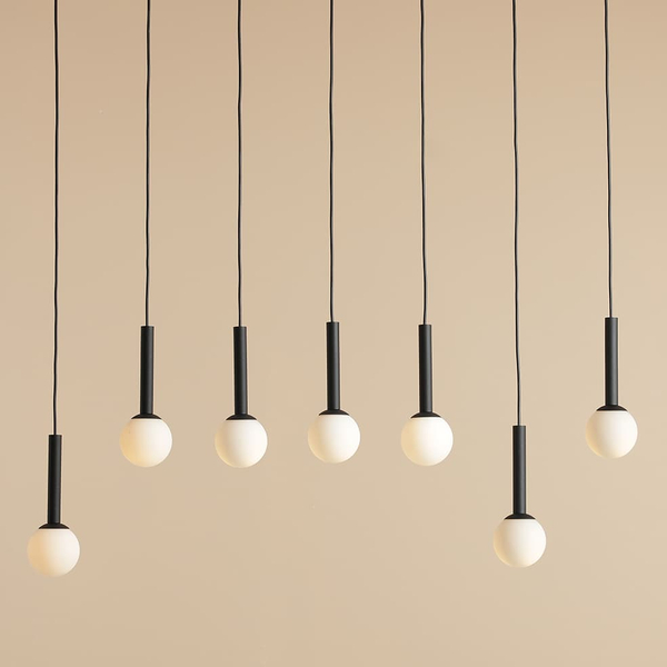 Lampa wisząca Riu 1121T1 Aldex nad wyspę metal czarna
