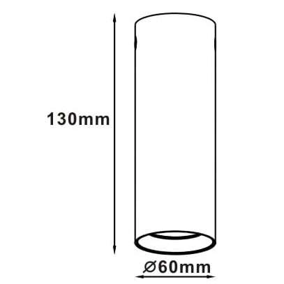 Spot LAMPA sufitowa MANACOR LP-232/1D - 130 BK/GD Light Prestige metalowa OPRAWA downlight tuba czarna złota