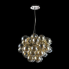 Wisząca LAMPA modernistyczna BALBO MOD112-08-G Maytoni szklana OPRAWA kule ZWIS molekuły koniak