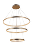 Salonowa lampa wisząca Brighton LED 55W 3000K z kryształkami złota