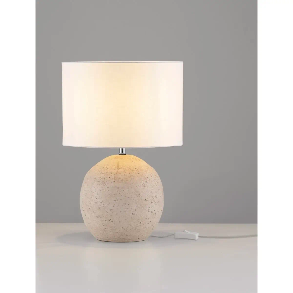 Skandynawska lampka nocna do sypialni SALONTE LE45285 beżowa