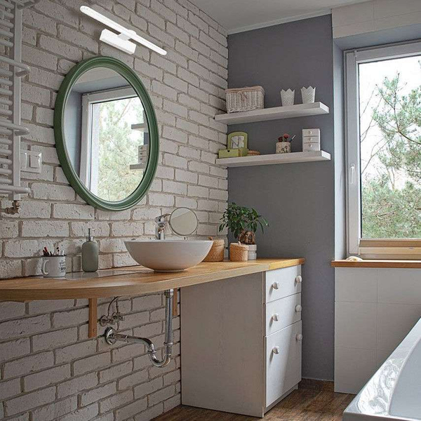 Kinkiet LAMPA ścienna SPLASH ML5617 Milagro metalowa OPRAWA galeryjka LED 8W 4000K nad lustro IP44 biała