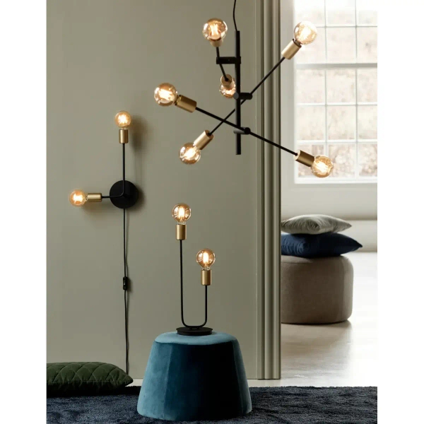 Wisząca lampa nad stół JOSEFINE 48933003 do salonu czarny mosiądz