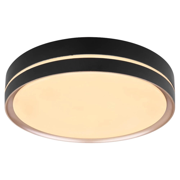 Nowoczesna LAMPA sufitowa MANNI 41759-24 Globo okrągły plafon LED 24W 2700K - 6500K z pilotem czarny