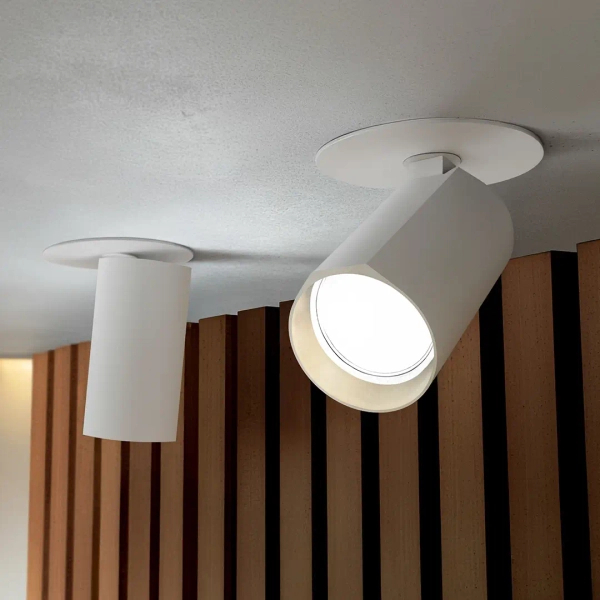 Lampa sufitowa wpuszczana Bora 1623 regulowana tuba biały