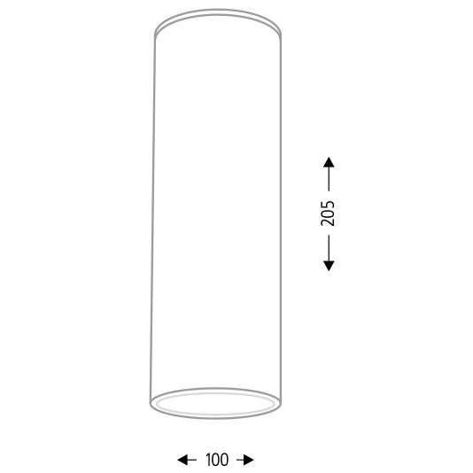 Downlight LAMPA sufitowa SUWA 1176 Shilo natynkowa OPRAWA tuba czarna