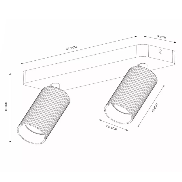 Lampa sufitowa do sypialni CLUBS 09939/02/31 Lucide regulowane tubki biały