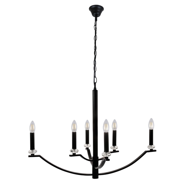 Lampa wisząca na łańcuchu Hims 310514 antyk candles czarna