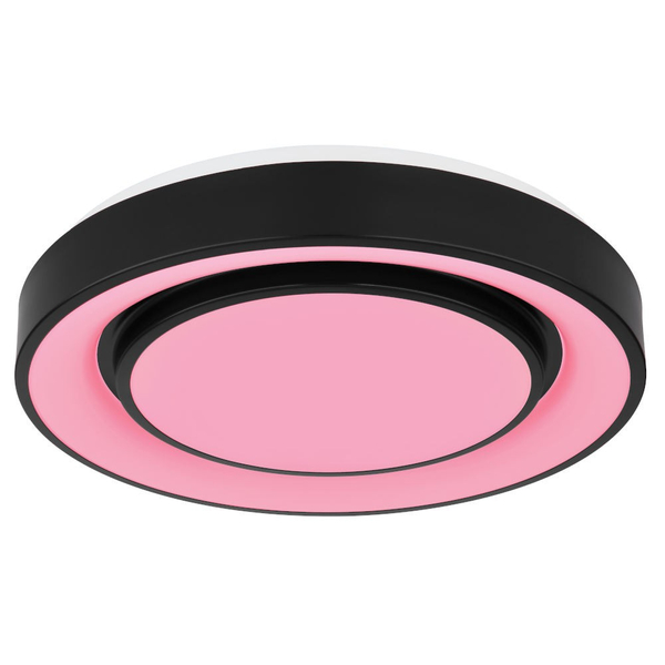 Okrągła LAMPA sufitowa SULLY 41368-24 Globo metalowy plafon LED RGB 24W 3000K - 6500K czarny