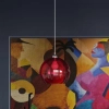 Czerwona lampa wisząca BALL SL.0253 szklana kula E27