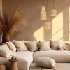 Wisząca lampa do kuchni 22168 pleciona boho brązowa