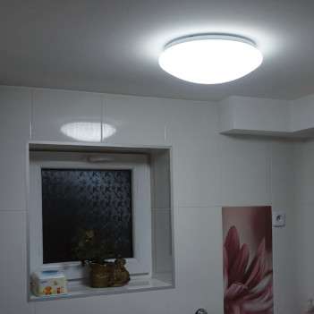Plafon LAMPA sufitowa LEON LED 16W 4000K MVS 03530 Ideus łazienkowa OPRAWA okrągła z czujnikiem ruchu IP44 biała